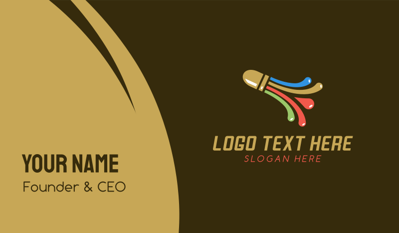 Colorful Shuttlecock Business Card
