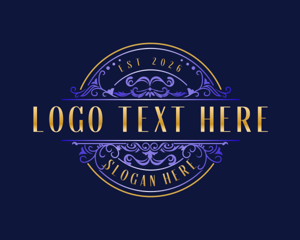 Royal Floral Ornament Emblem
